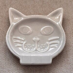 Kikkerland Cat Spoon Rest, Trinket Tray or Teabag Holder